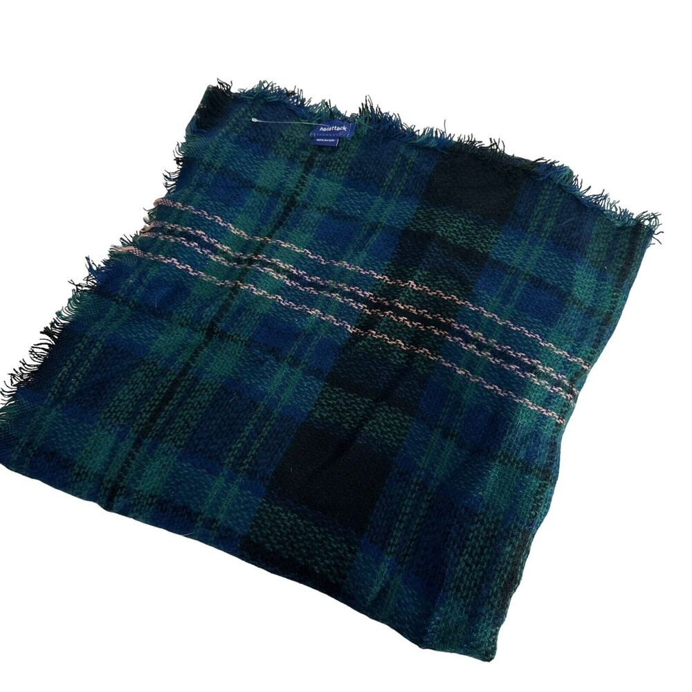 HAT ATTACK Jewel Plaid Blanket Bottle Scarf
